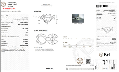 خاتم سوليتير مختبري (1ct-VS1-G)