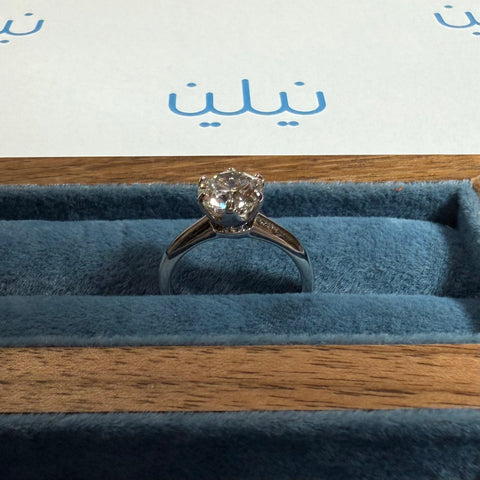 خاتم سوليتير مختبري (2.01ct-VS1-F)