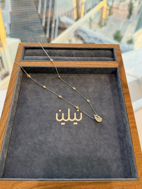 قلادة سولتير مختبري (3.12ct-VS1-G)