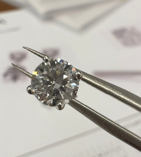 زوج من الأقراط مختبري (1.5ct-VS1-G)