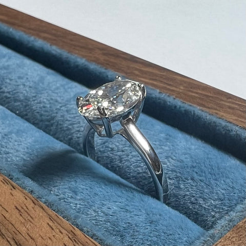 خاتم سولتير مختبري (3ct-VS1-F)