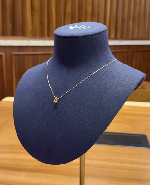 قلادة سوليتير مختبري (1.05ct-SI2-F.V.Y)